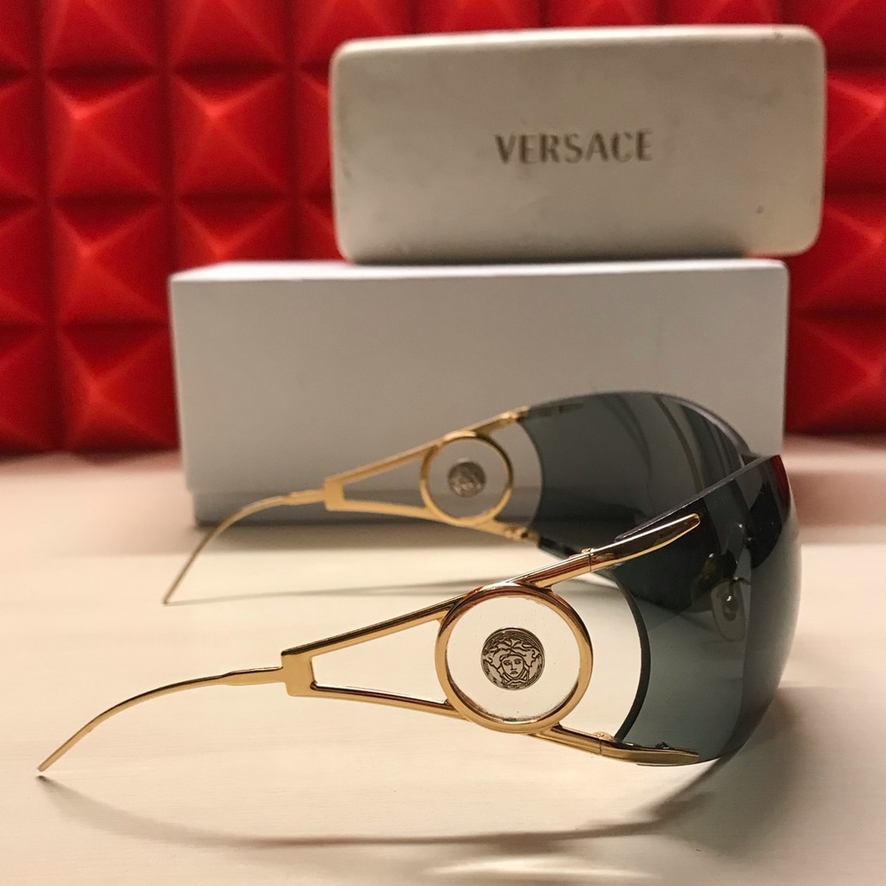 RARE Authentic Vintage Versace Shield Sunglasses
